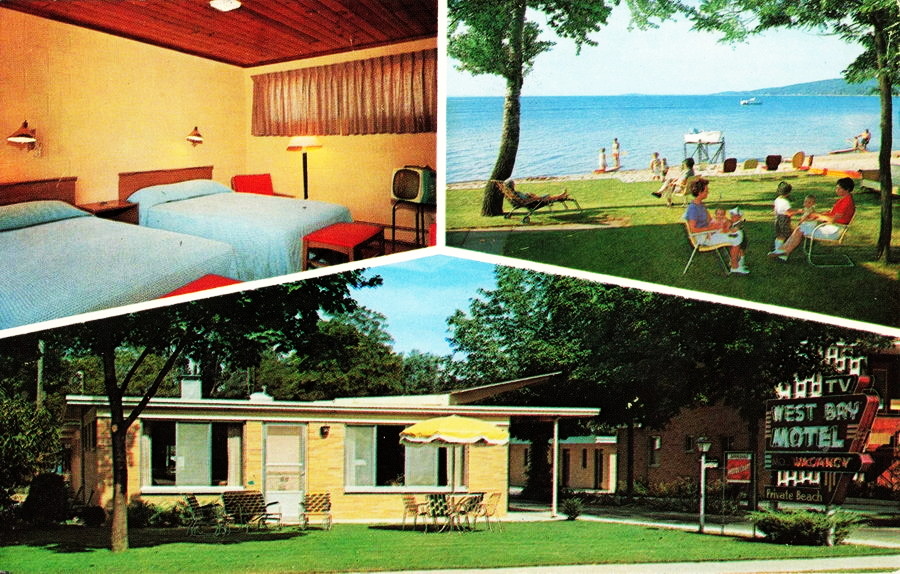 West Bay Motel - Vintage Postcard (newer photo)
